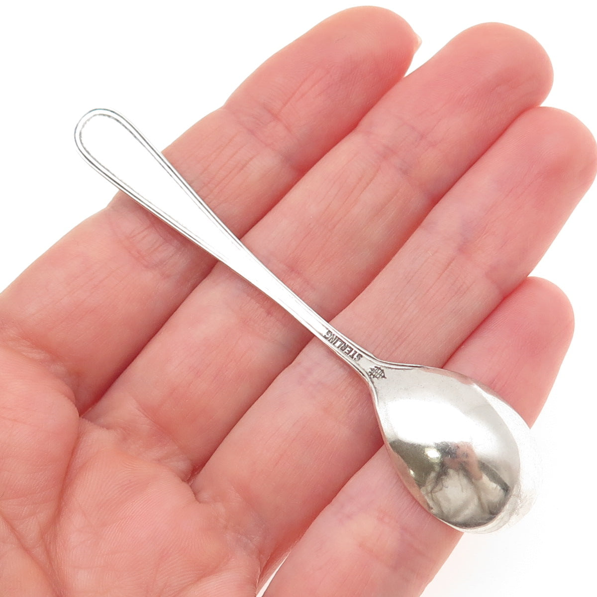 WEBSTER 925 Sterling Silver Antique Art Deco Individual Salt & Spices Spoon