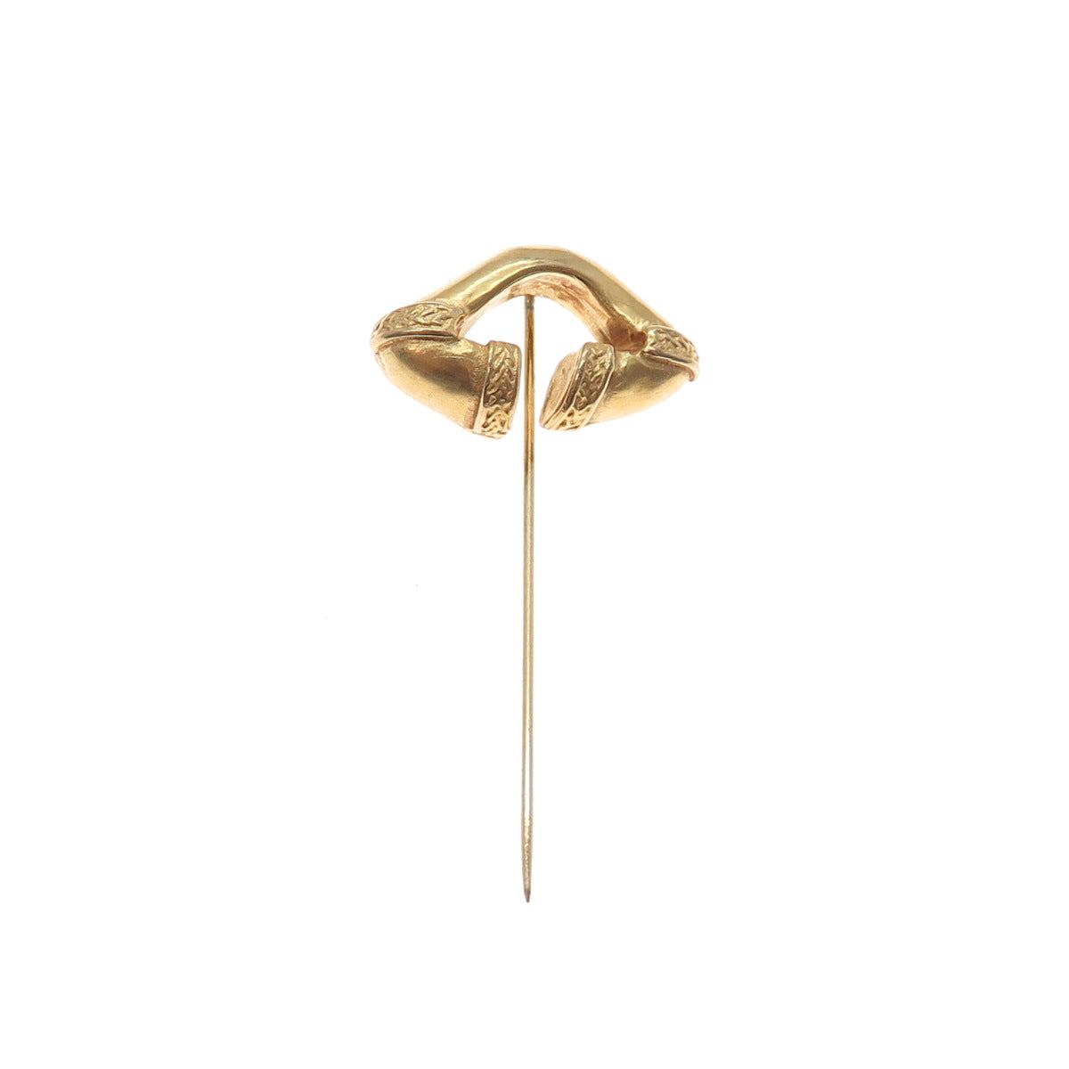 Gold Filled Vintage Horse Hoof For Good Luck Lapel Pin