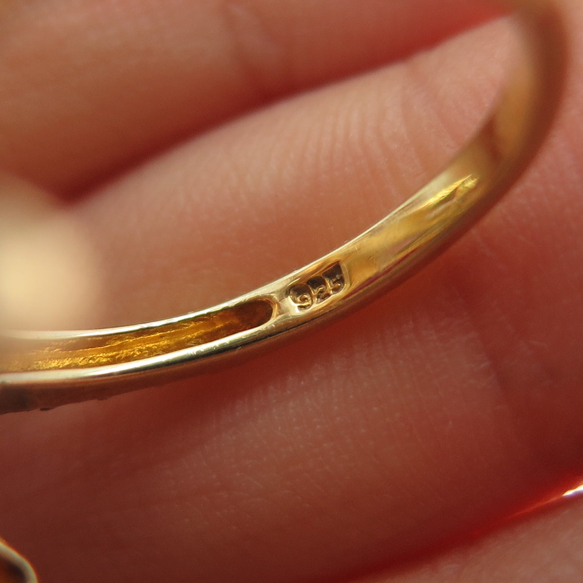 DSMK 925 Sterling Silver Gold Plated Real Sapphire Ruby & Topaz Ring Size 7.25