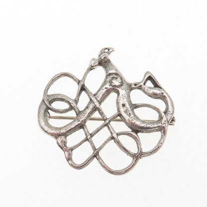 David Andersen 925S Sterling Silver Vintage Norway Viking Period 1000 AD Brooch