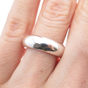 925 Sterling Silver Vintage Classic Wedding Band Ring Size 6