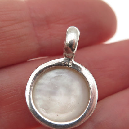 925 Sterling Silver Vintage Real Pearl Charm Pendant