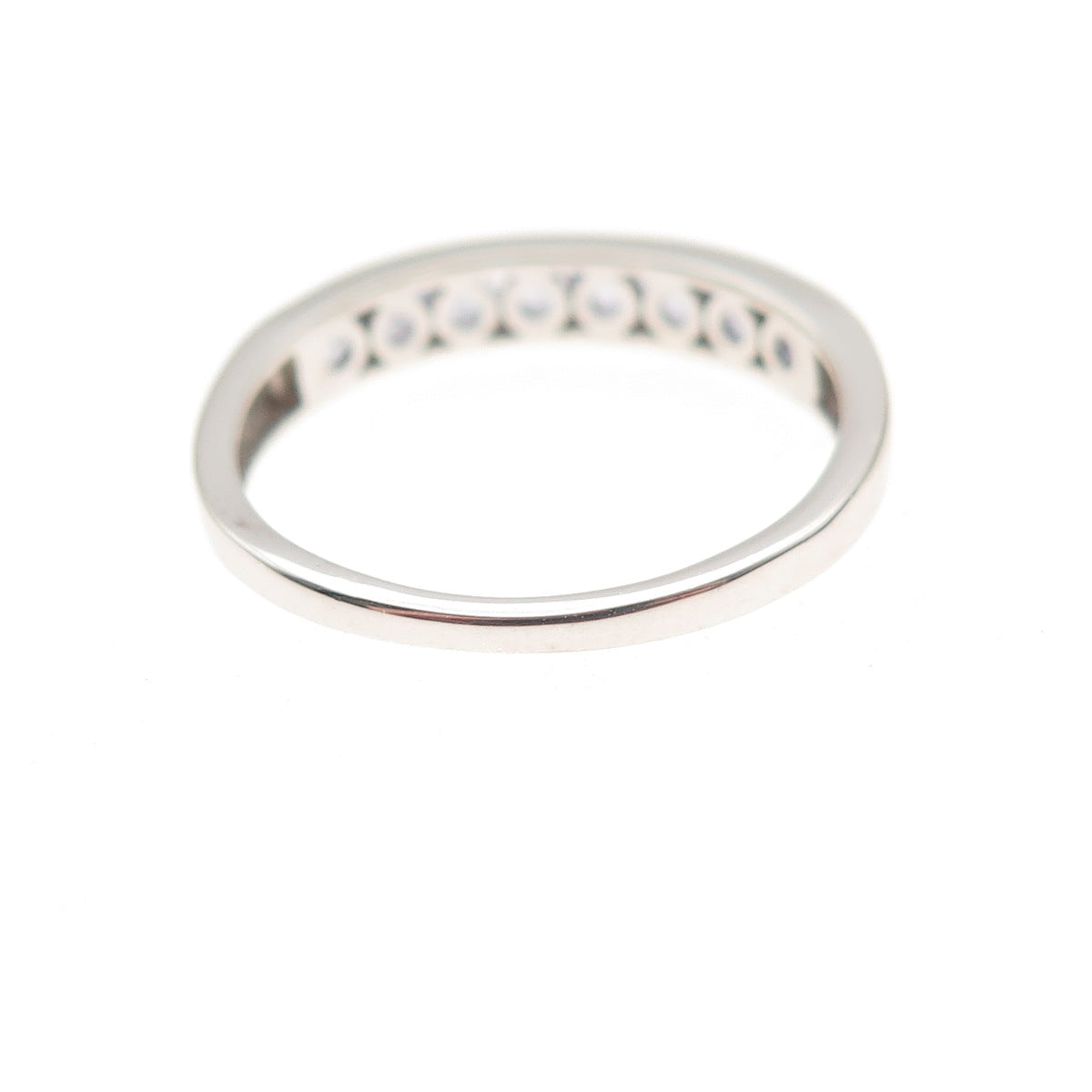 Chuck Clemency 925 Sterling Silver Real Round-Cut Tanzanite Band Ring Size 7