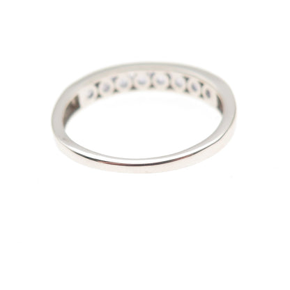 Chuck Clemency 925 Sterling Silver Real Round-Cut Tanzanite Band Ring Size 7