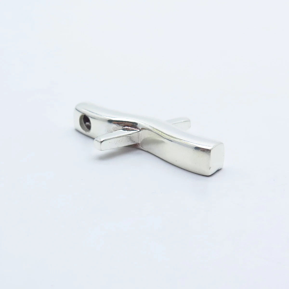 925 Sterling Silver Vintage Modernist Cross Pendant