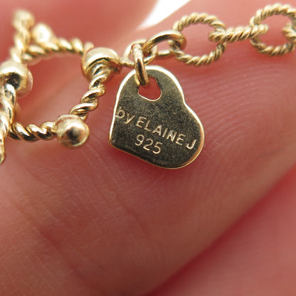 Piara by ELAINE J Sterling Gold Plated Turquoise Lapis Aquamarine Necklace 32"