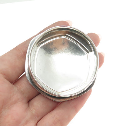 925 Sterling Silver Antique Art Deco Engraved Floral Flask / Jar Cap