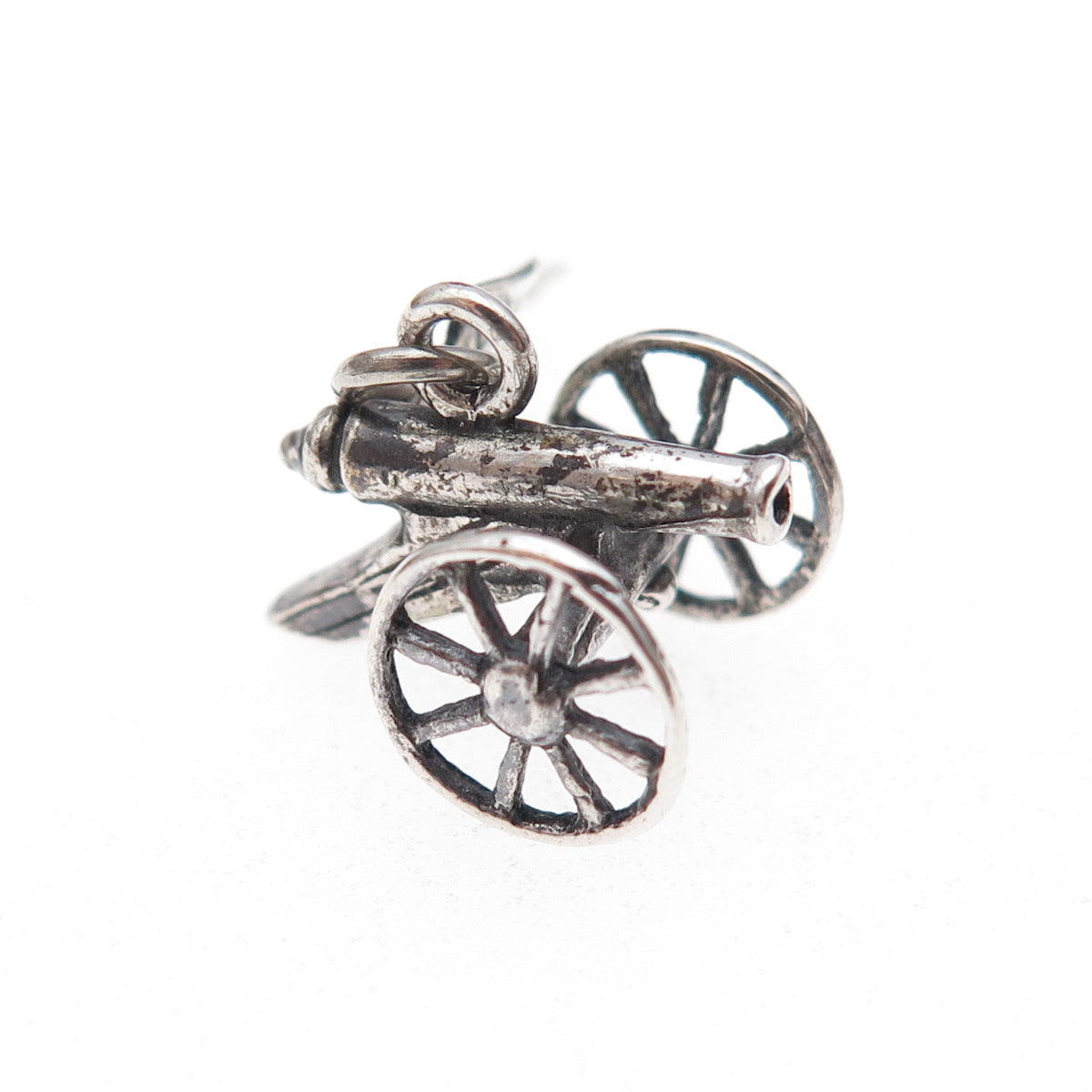 Pacific Jewelry 925 Sterling Silver Vintage Cannon Oxidized 3D Charm Pendant