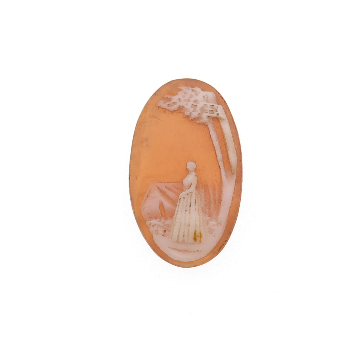 Antique Art Deco Real Mother-of-Pearl Lady Cameo