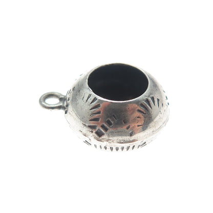 Old Pawn 925 Sterling Silver Vintage Southwestern Native Bowl Charm Pendant