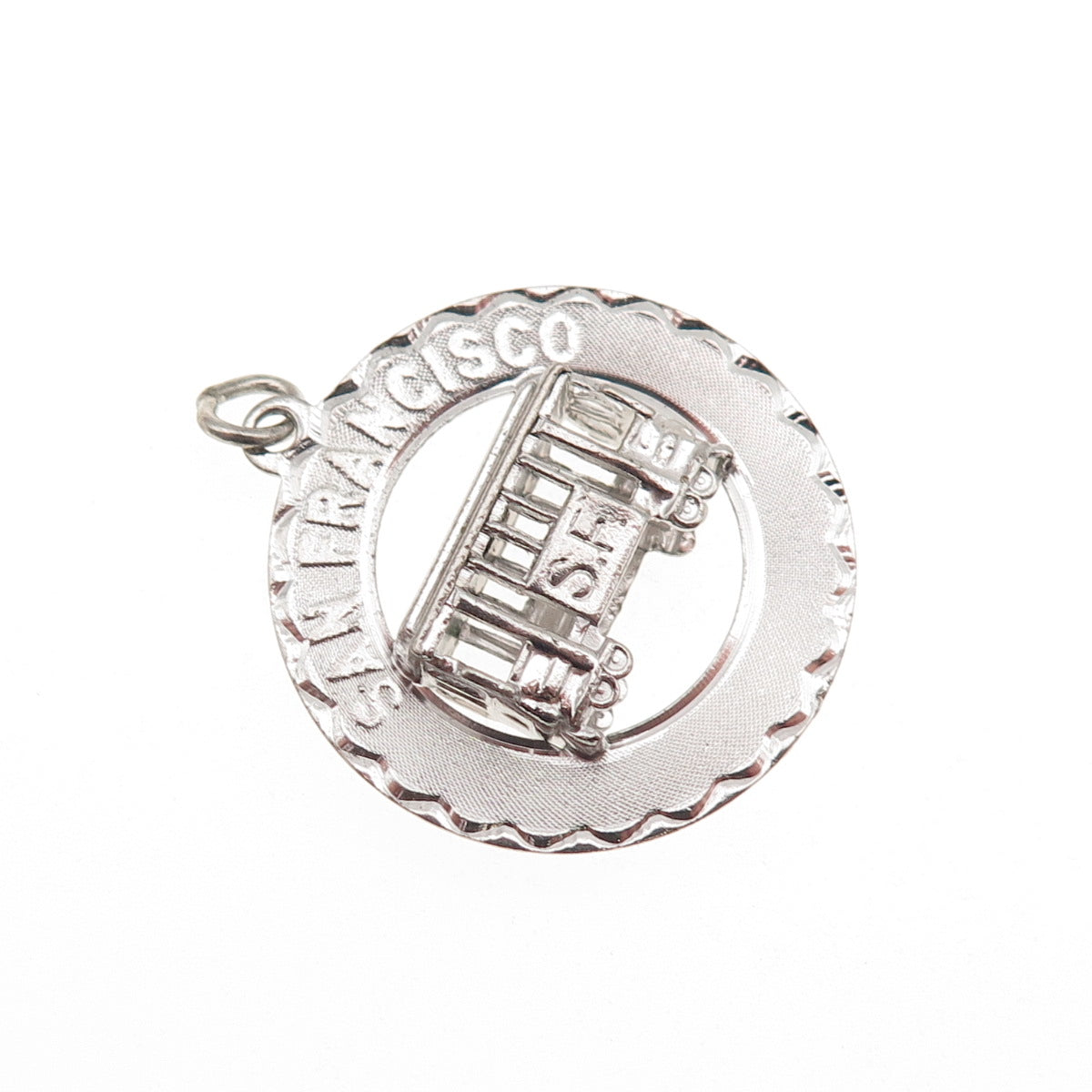 Crea 925 Sterling Silver Vintage San Francisco Cable Car Charm Pendant