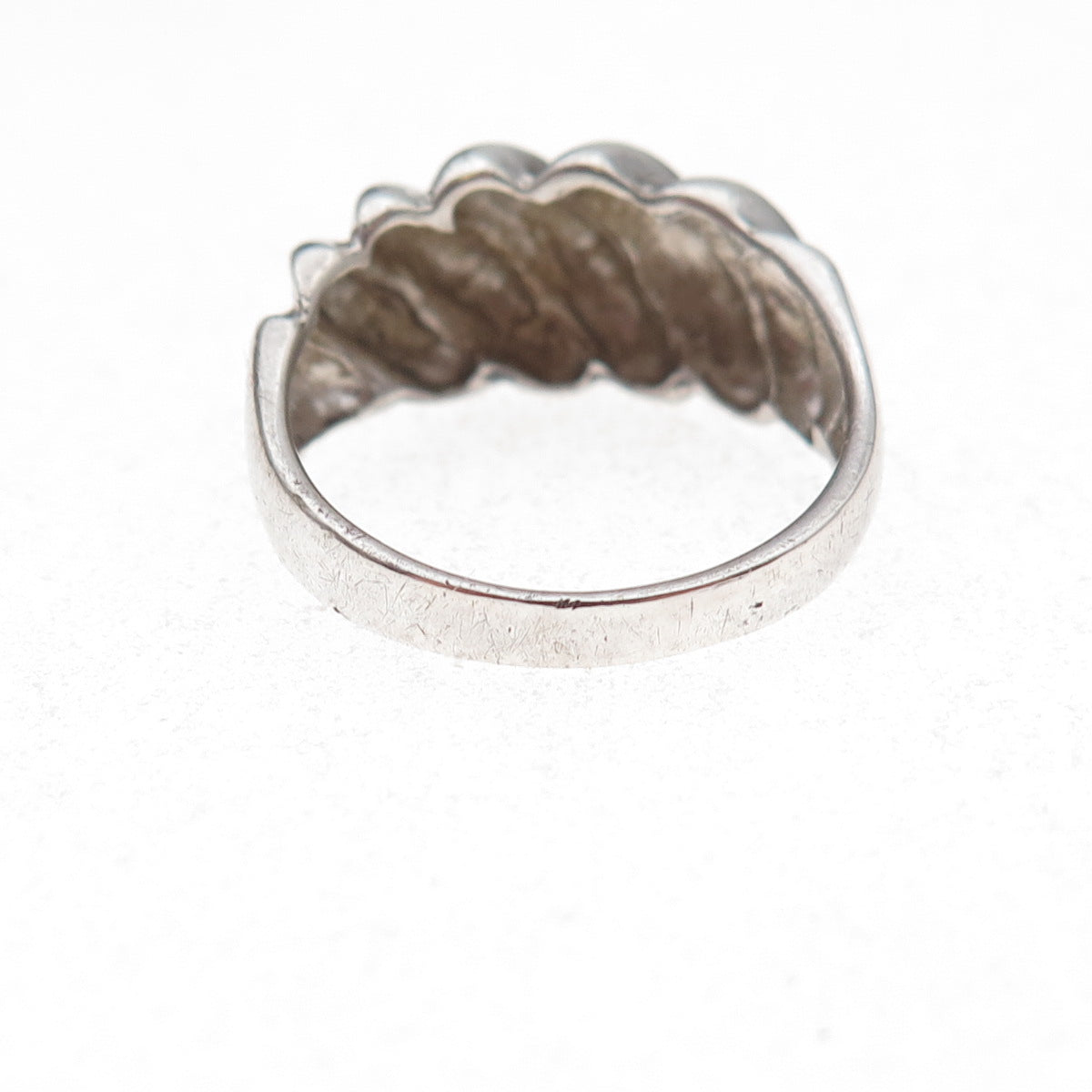 Chapal Zenray 925 Sterling Silver Vintage Modernist Oxidized Ring Size 6.75