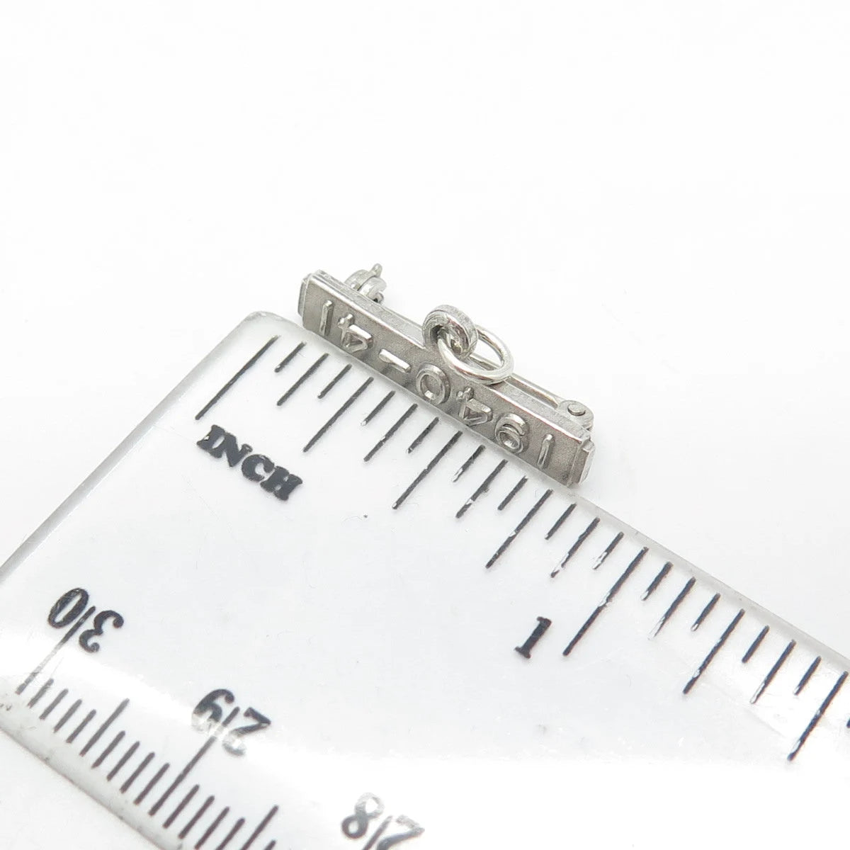 925 Sterling Silver Vintage "1940-41" Badge Plate Pendant Brooch