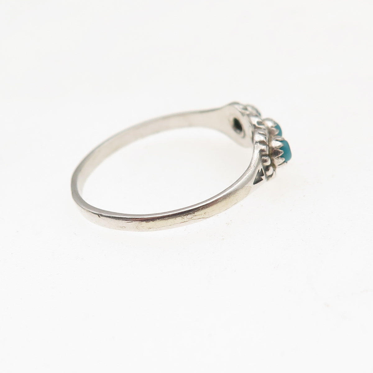Bell Trading Post Old Pawn 925 Sterling Silver Vintage Turquoise Ring Size 6.75