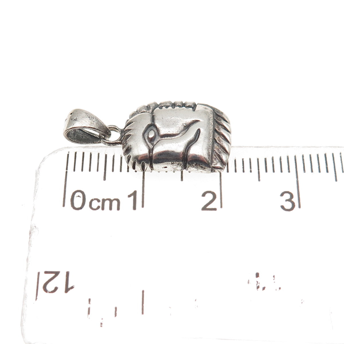 925 Sterling Silver Vintage Egyptian God Oxidized Mini Charm Pendant