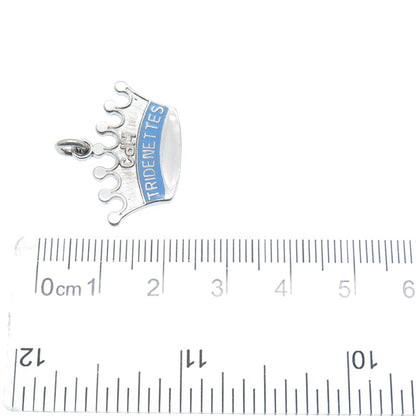 925 Sterling Silver Vintage Enamel CdM Tridenettes Charm Pendant