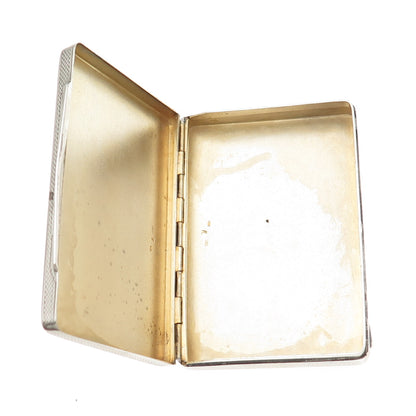 800 Silver Antique Art Deco Austria KTA Artisan Engraved Cigarette Case