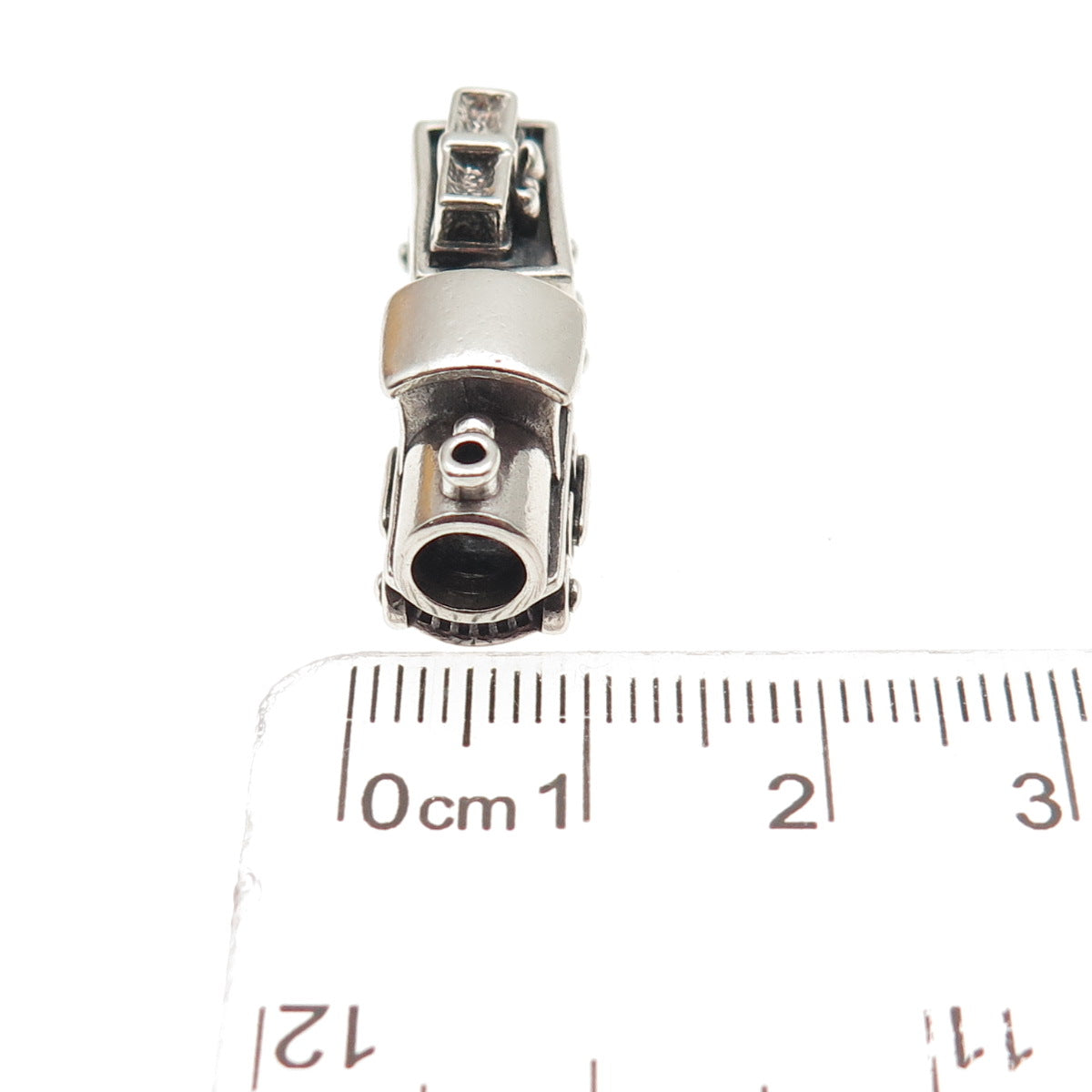 PANDORA 925 Sterling Silver Christmas Train Slide Double Bead Charm