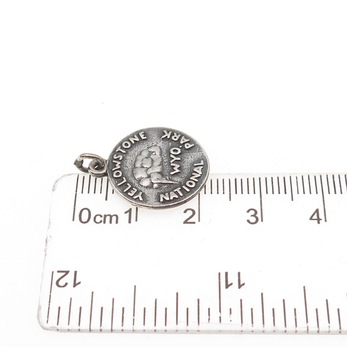 925 Sterling Silver Vintage Yellowstone National Park Mini Charm Pendant