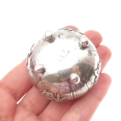 925 Sterling Silver Antique Art Deco Chinese Export Salt Cellar