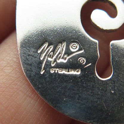 NALDO 925 Sterling Silver Vintage Treble Clef Tag Pendant