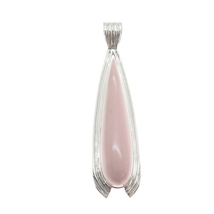 JAY KING DESERT ROSE 925 Sterling Silver Vintage Real Rose Rhodonite Pendant