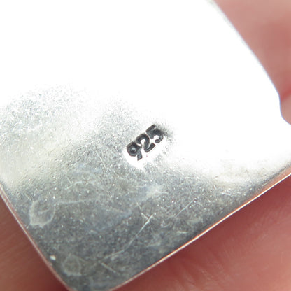 925 Sterling Silver Vintage Maze Modernist Pendant