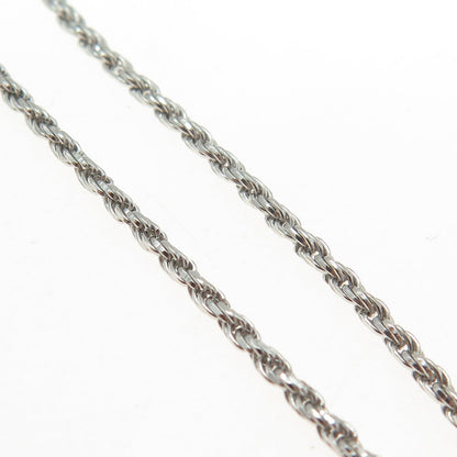 925 Sterling Silver Italy Twisted Rope Link Bracelet 7.5"