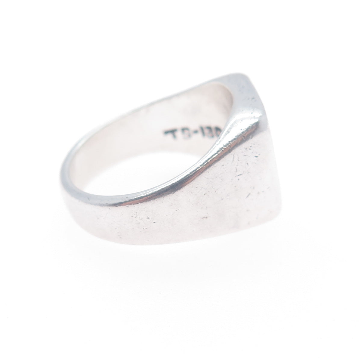 925 Sterling Silver Vintage Mexico Masonic Oxidized Signet Ring Size 9
