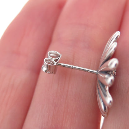 Pandora 925 Sterling Silver C Z Daisy Flower Earrings
