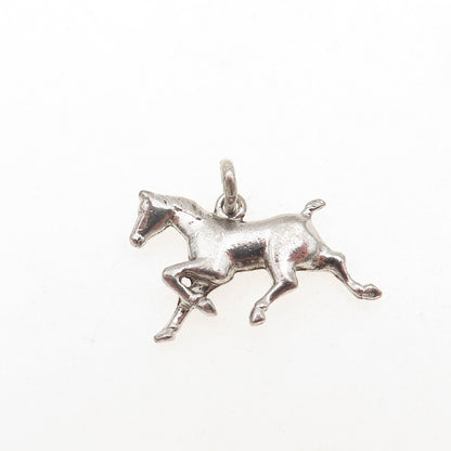 925 Sterling Silver Vintage Horse Mini Charm Pendant