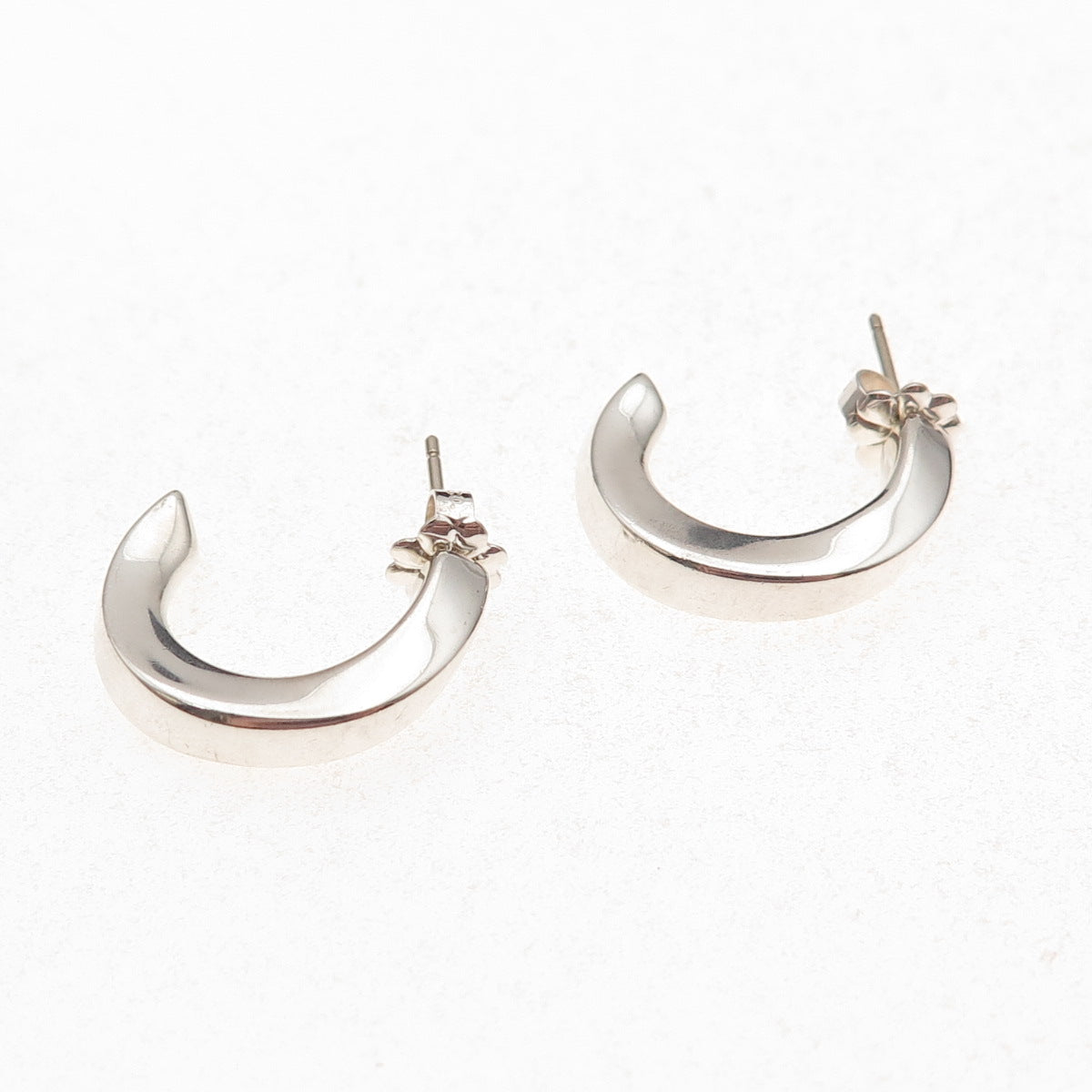 Tiffany & Co. 925 Sterling Silver Vintage Twisted Hoop Earrings