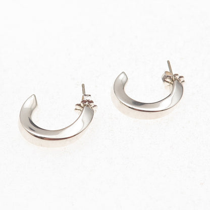 Tiffany & Co. 925 Sterling Silver Vintage Twisted Hoop Earrings
