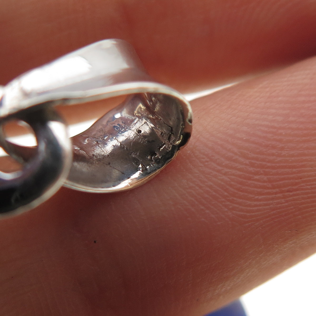 925 Sterling Silver Vintage Engraved Letter M Initial Puffy Heart Pendant