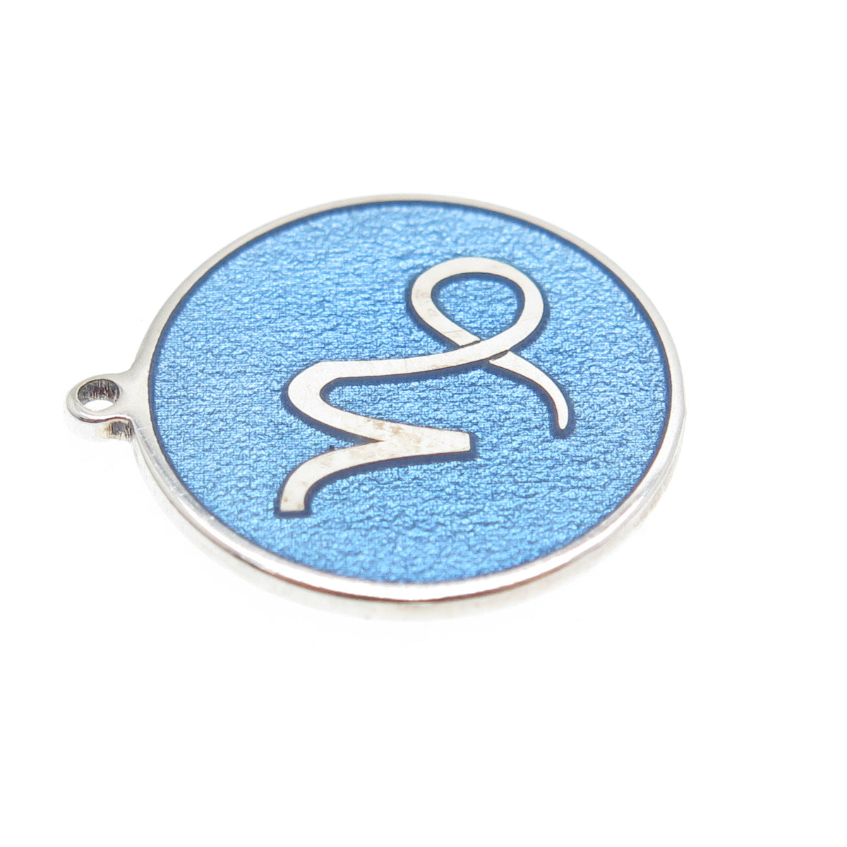 925 Sterling Silver Enamel Capricorn Zodiac Sign Minimalist Charm Pendant