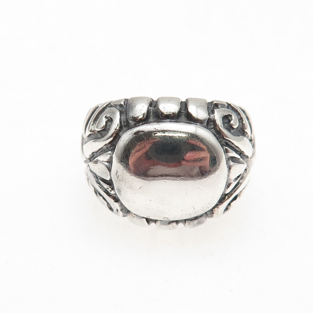 925 Sterling Silver Vintage Modernist Butterfly Oxidized Ring Size 7.5