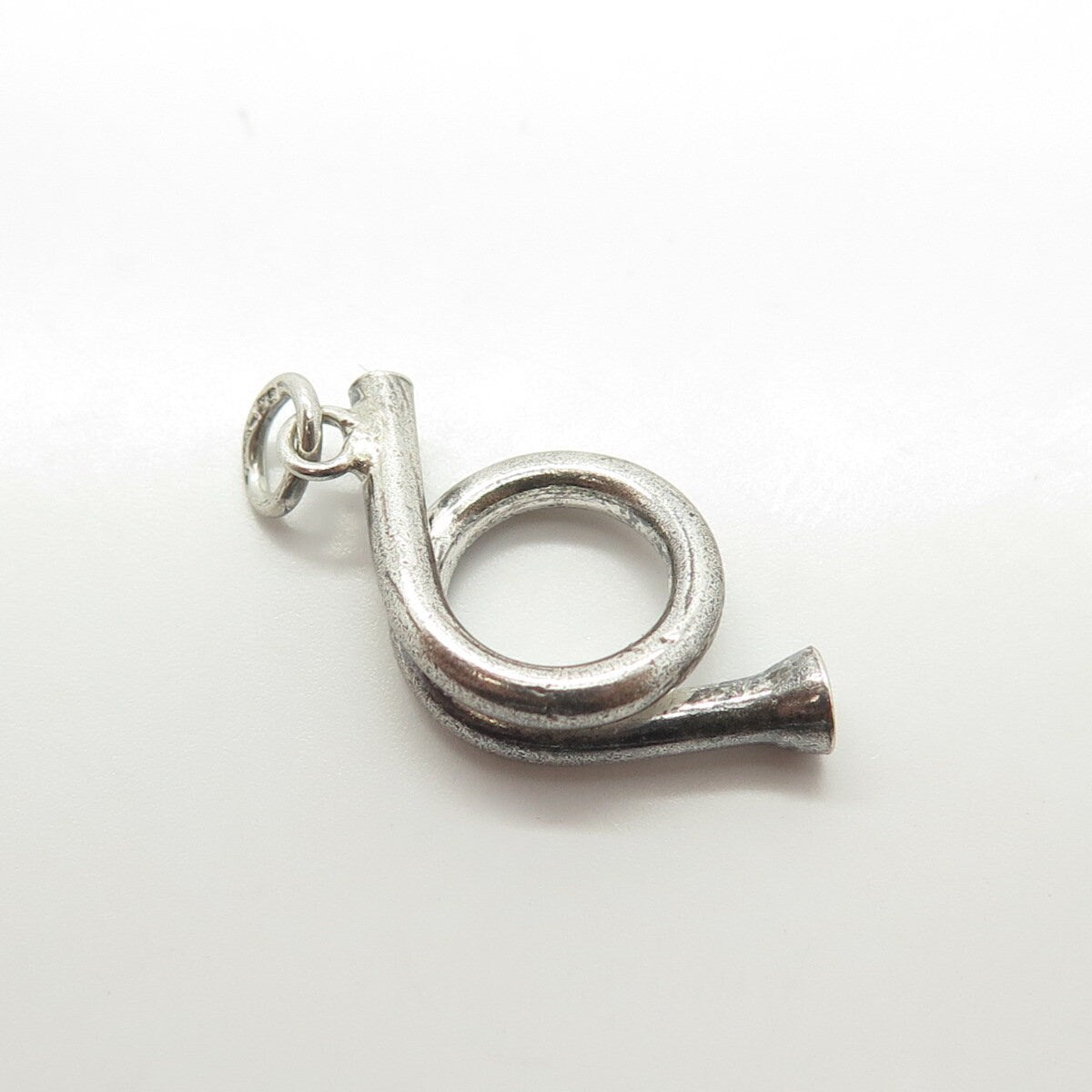 925 Sterling Silver Antique Art Deco Wind Musical Instrument Charm Pendant