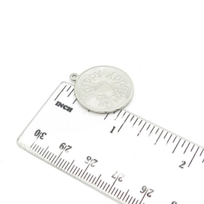 925 Sterling Silver Vintage Danecraft "Happy Birthday" Round Charm Pendant