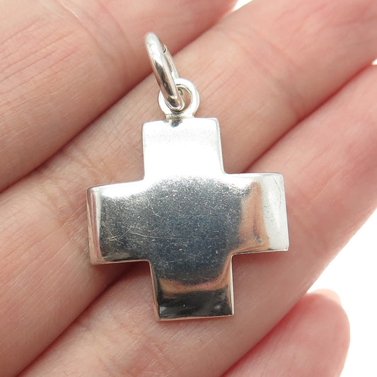 925 Sterling Silver Vintage Cross Charm Pendant