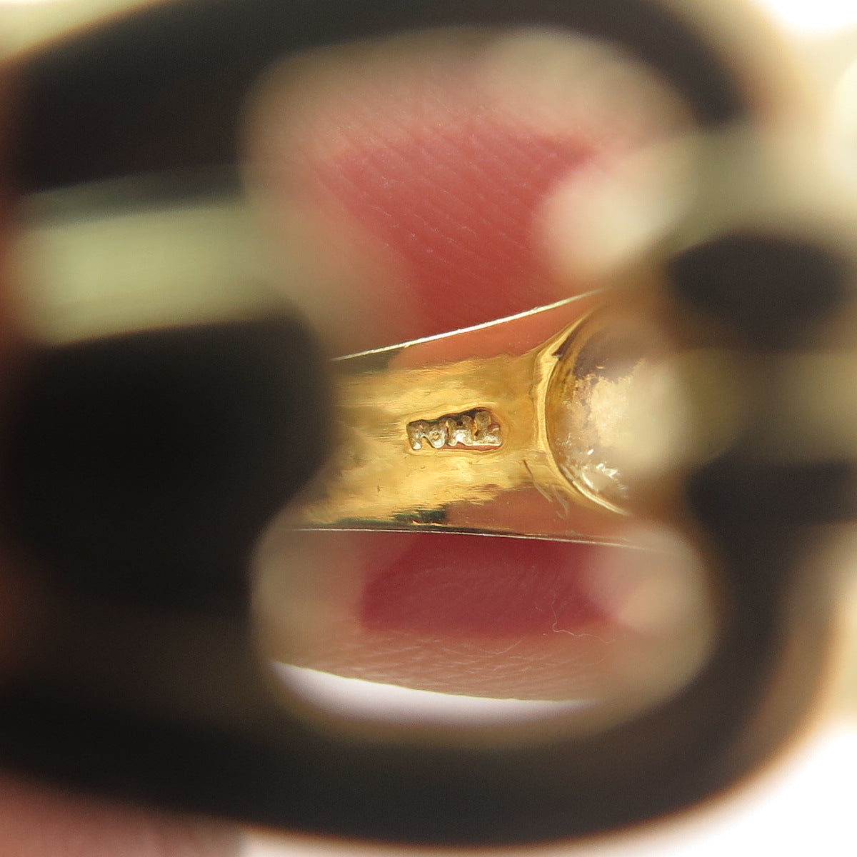 925 Sterling Silver Gold Plated Interlocked Modernist Ring Size 9.25