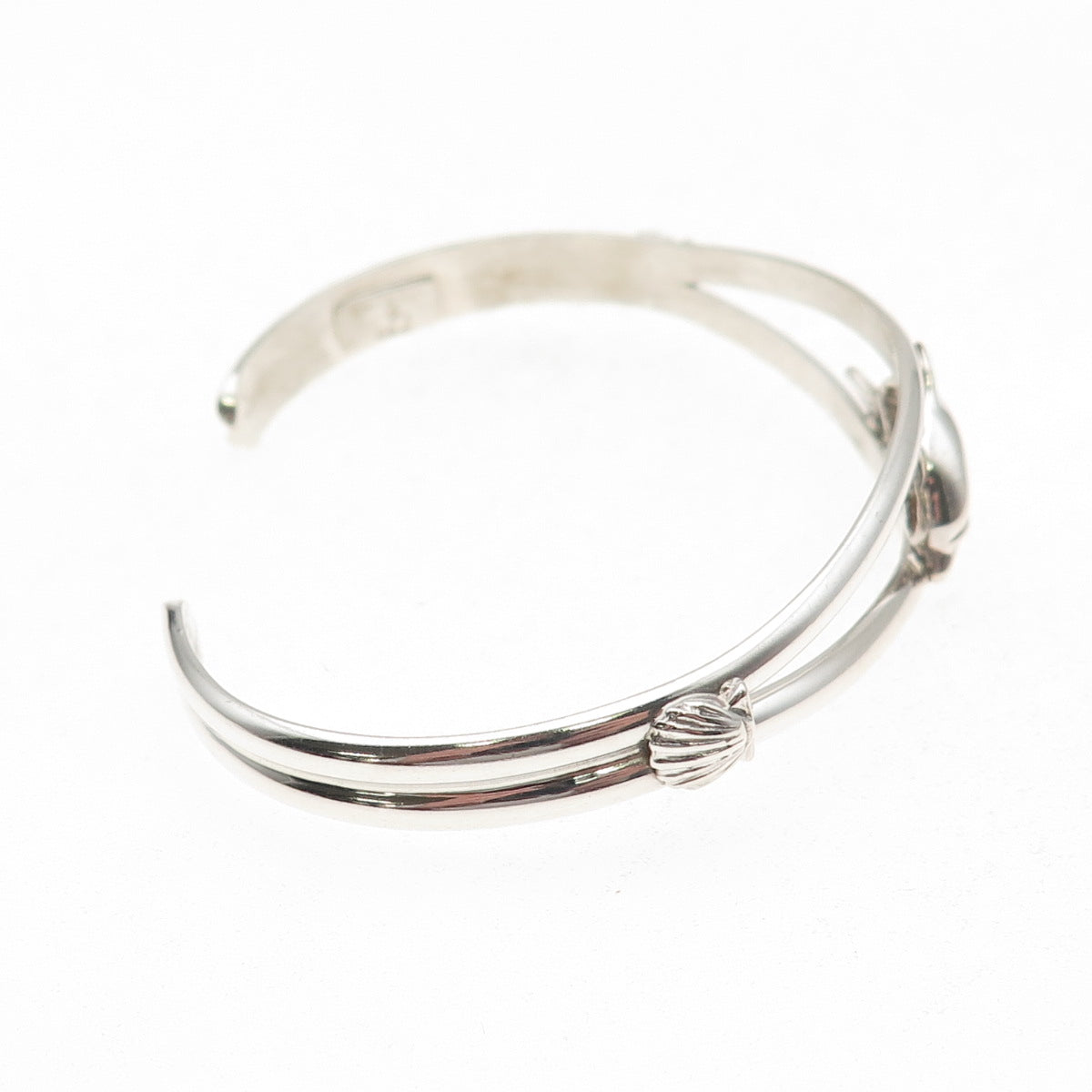 Carol Felley 925 Sterling Silver Vintage 1990 Dolphin Adjustable Bracelet 6.25"