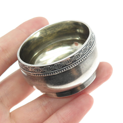 Tallinn Jewelry Factory 875 Silver Vintage 1955 Oxidized Saltcellar