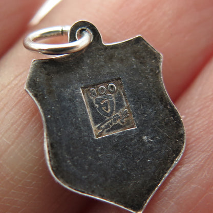 SUVENJO 800 Silver Vintage Germany Enamel Deutschland Minimalist Charm Pendant