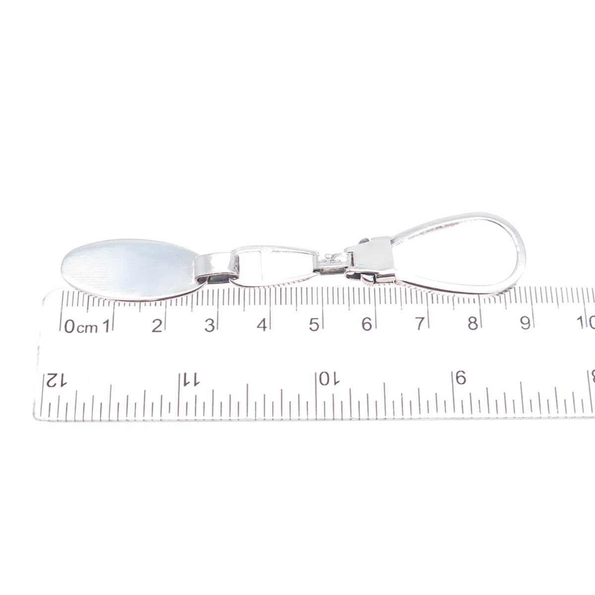 925 Sterling Silver Vintage Italy Key Fob Chain
