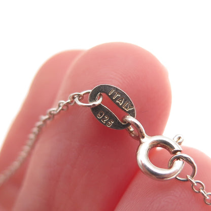 Charles Winston Sterling Silver Real Diamond Heart Key Cable Chain Necklace 18"