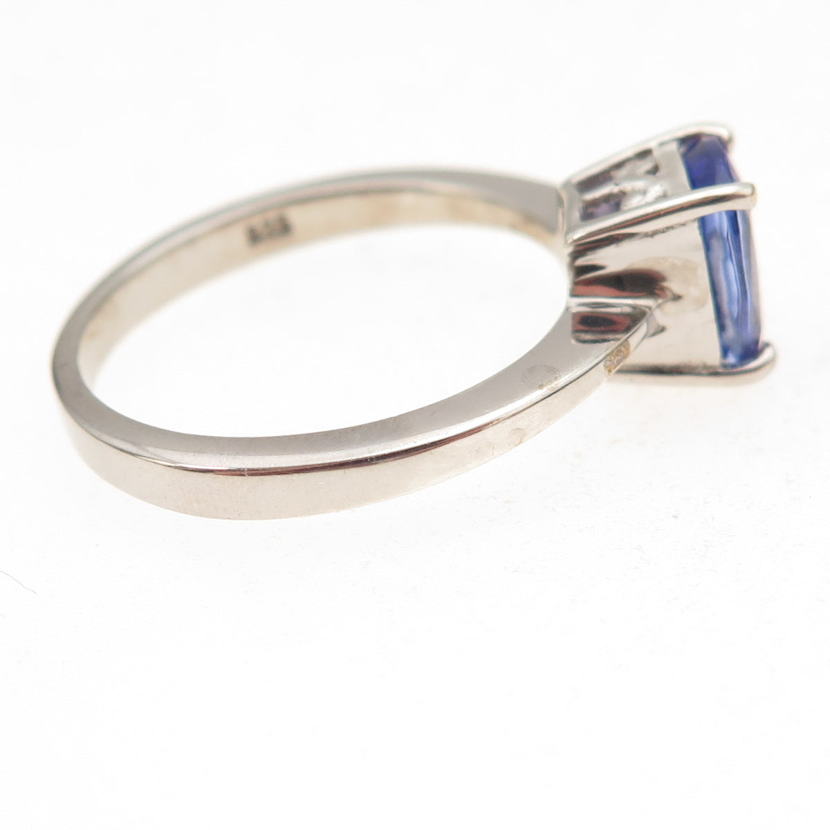D'Joy 925 Sterling Silver Real Cushion-Cut Tanzanite Ring Size 8
