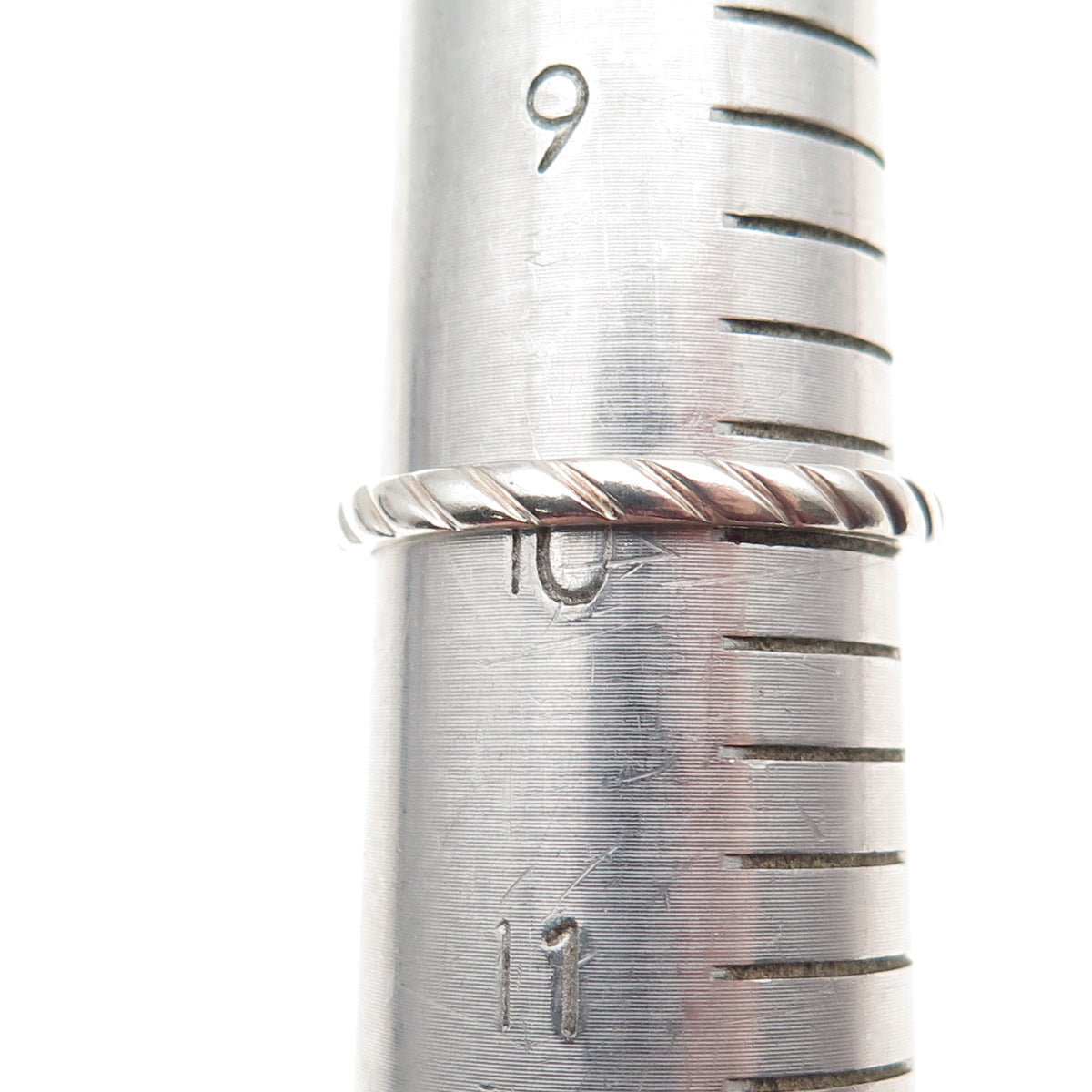 Coleman Co. 925 Sterling Silver Vintage Stackable Ribbed Band Ring Size 10