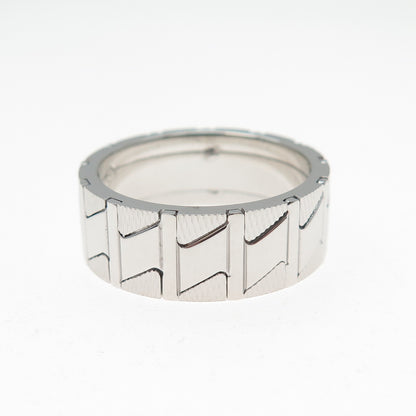 NEOS 925 Sterling Silver Textured Zig Zag Band Ring Size 8.75