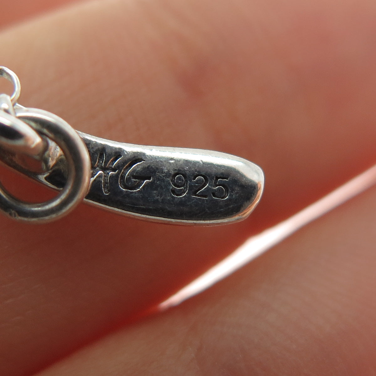 HAGIT GORALI 925 Sterling Silver Vintage Israel Charoite Rolo Chain Necklace 32"