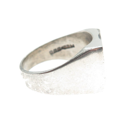 925 Sterling Silver Vintage Mexico Aries Zodiac Sign Oxidized Ring Size 10.25